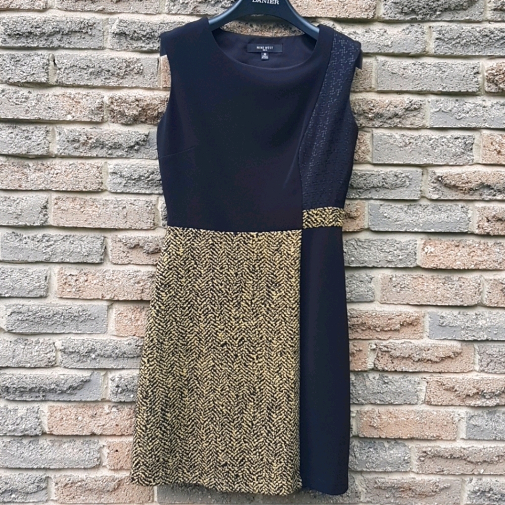 Nine West Black Gold Dress